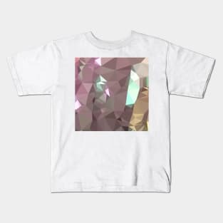 French Lilac Purple Abstract Low Polygon Background Kids T-Shirt